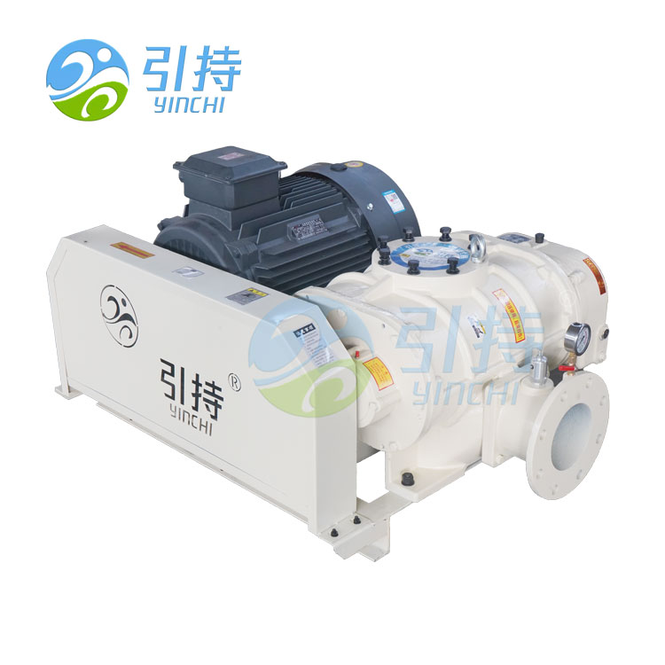 Calcium Carbonate Conveying ສາມ Lobe V-Belt Roots Rotary Blower